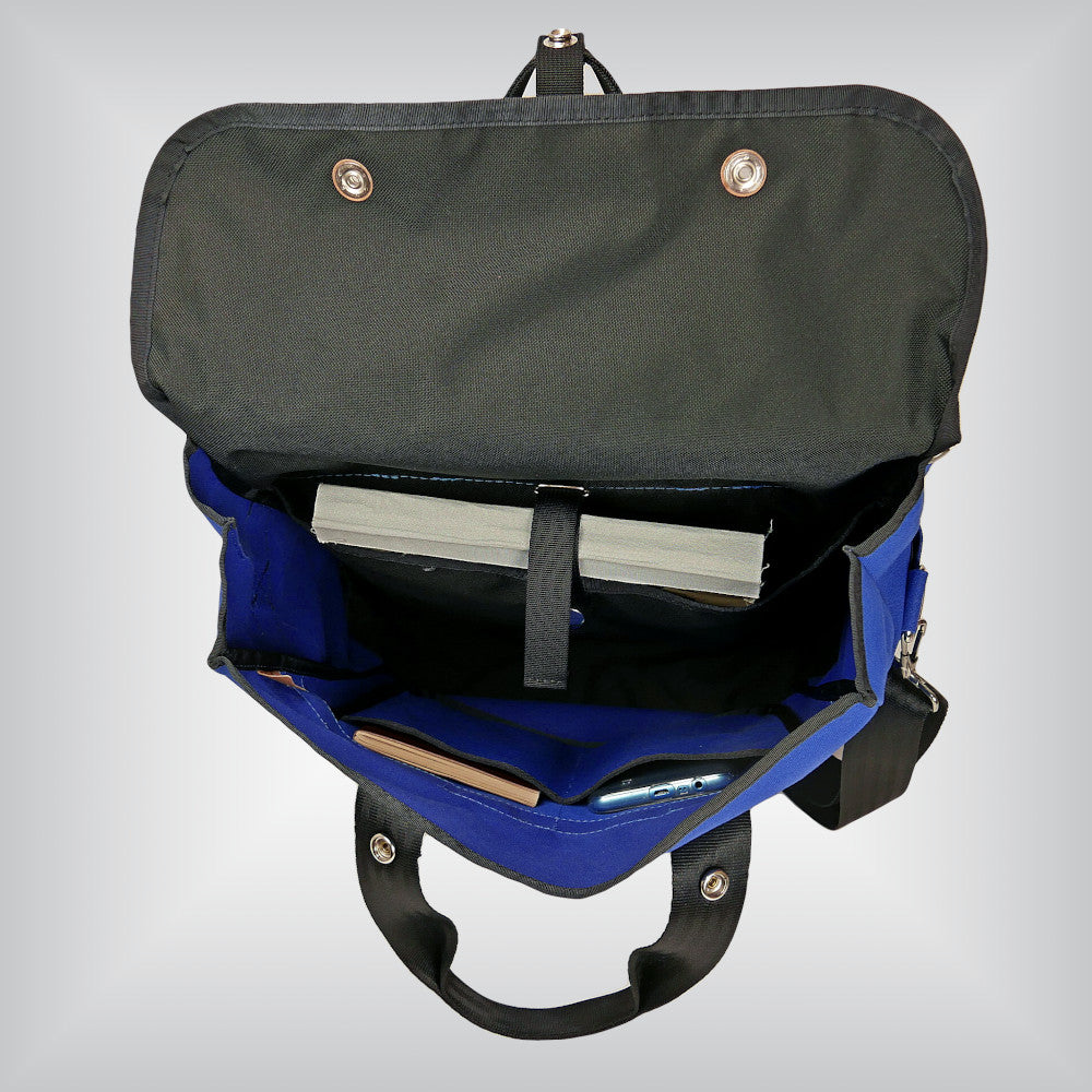 Cobalt tote for foldable bike