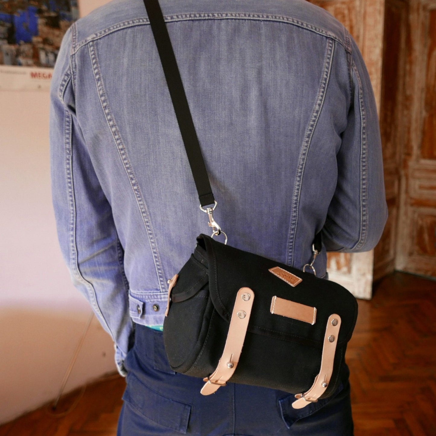 Gooralka - Black - Handlebar bag - Saddle bag - Shoulder bag - La Jefa and sons