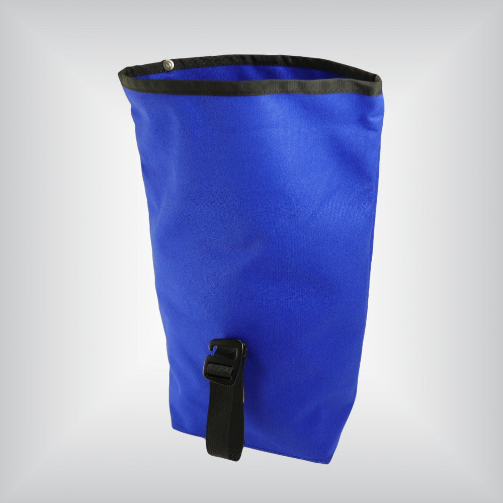 Expandable cobalt waterproof handlebars bag. 