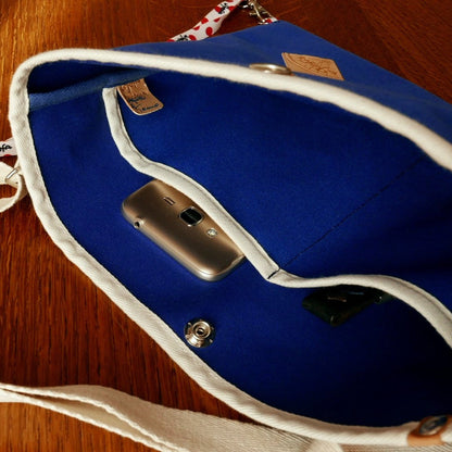 Musette in royal blue shoulder bag - La Jefa and sons