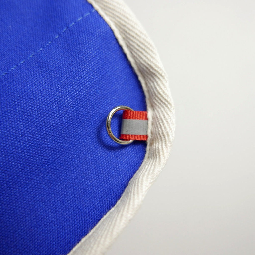loop for securing stabilizer strap in blue messenger bag by la jefa and sons